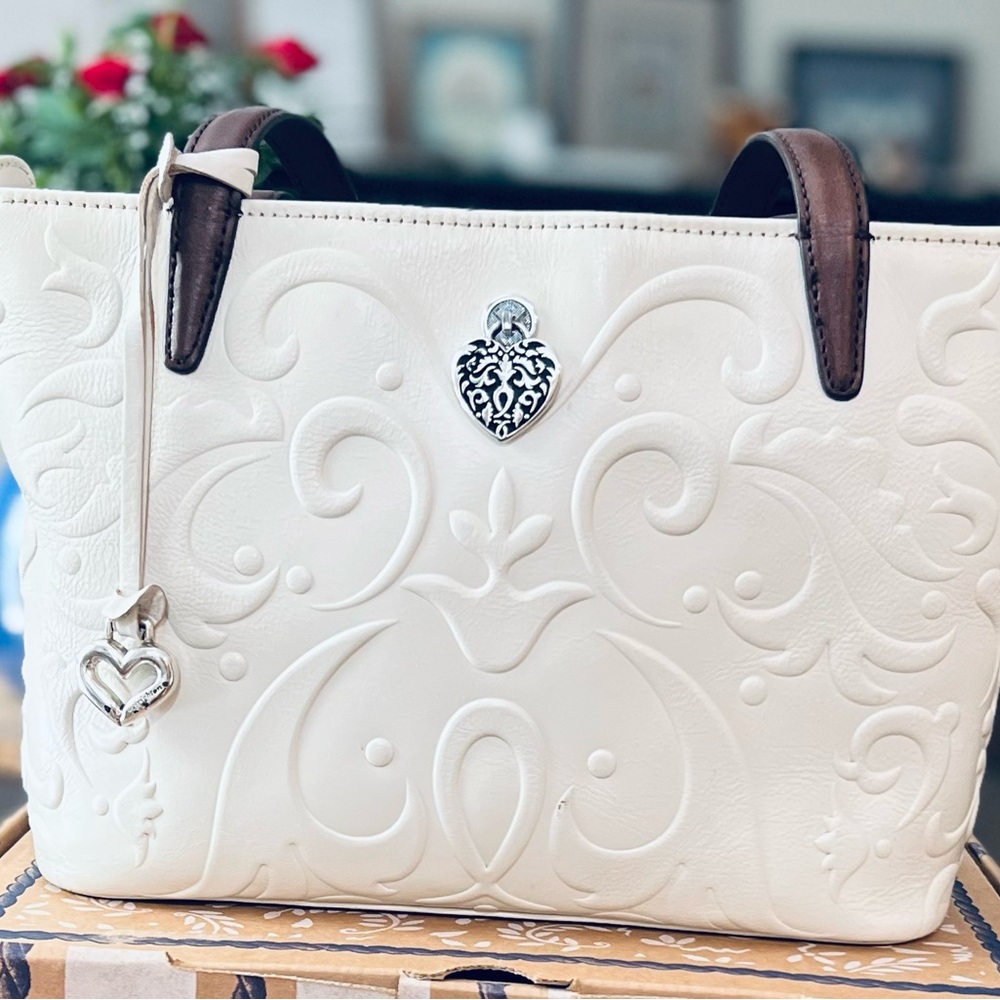 Brighton Cordoba Collection Lucia embossed Spanish Motif Shoulder Bag